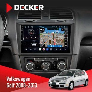 Штатна магнітола Volkswagen Golf 2008-2013 Decker D9-011 4x64, DSP, 4G, 360 НФ-00009242 фото