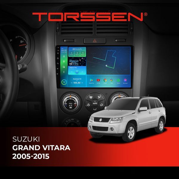 Штатная магнитола Torssen Suzuki Grand Vitara 05-15 FL9 4+64Gb 4G Carplay DSP 202306574 фото