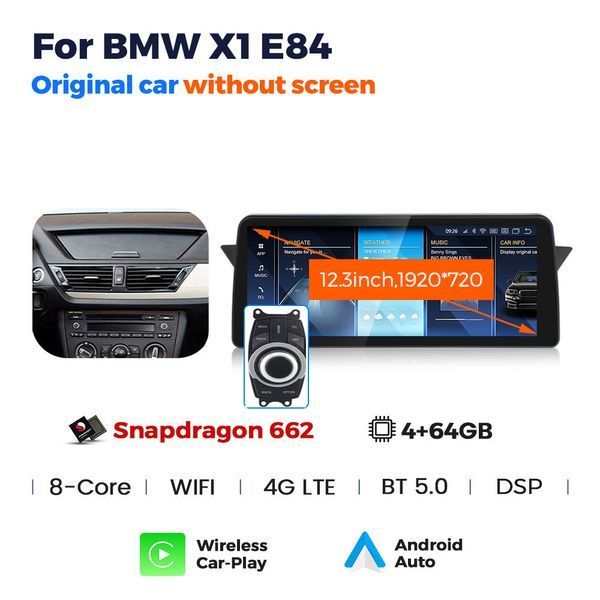 Штатна магнітола AMS BMW X1 E84(2009-2015) Without orginalscreen/Supply with iDrive 4+64Gb 12.3" CAA47813 фото