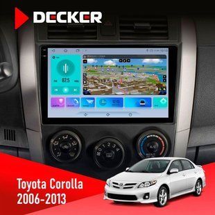 Штатна магнітола Toyota Corolla 2006-2013 Decker D9-009 4x64, DSP, 4G, 2k НФ-00008455 фото