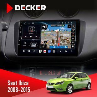 Штатна магнітола Seat Ibiza 2008-2015 Decker D9-011 4x64, DSP, 4G, 360 НФ-00006317 фото
