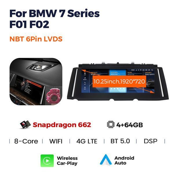 Штатная магнитола AMS BMW 7 Series F01 F02(2009-2012) Original NBT 4+64Gb 10.25" CAA47826 фото