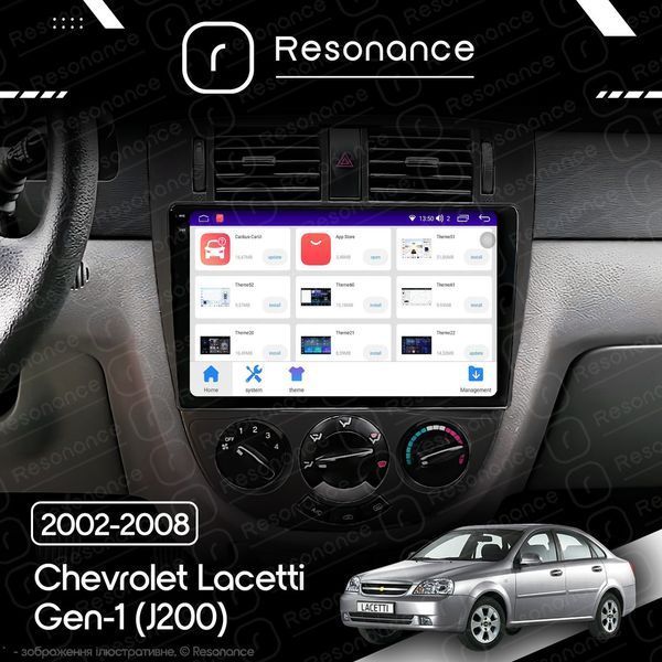 Магнітола Chevrolet Lacetti Gen-1 sedan (J200) (2002-2008) [Кондиціонер, Black, B] 10&rdquo;Resonance Ultra M4 4/32, 10.36" 2K QLED 034541 фото