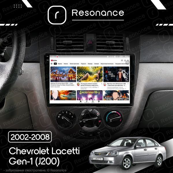 Магнітола Chevrolet Lacetti Gen-1 sedan (J200) (2002-2008) [Кондиціонер, Black, B] 10&rdquo;Resonance Ultra M4 4/32, 10.36" 2K QLED 034541 фото