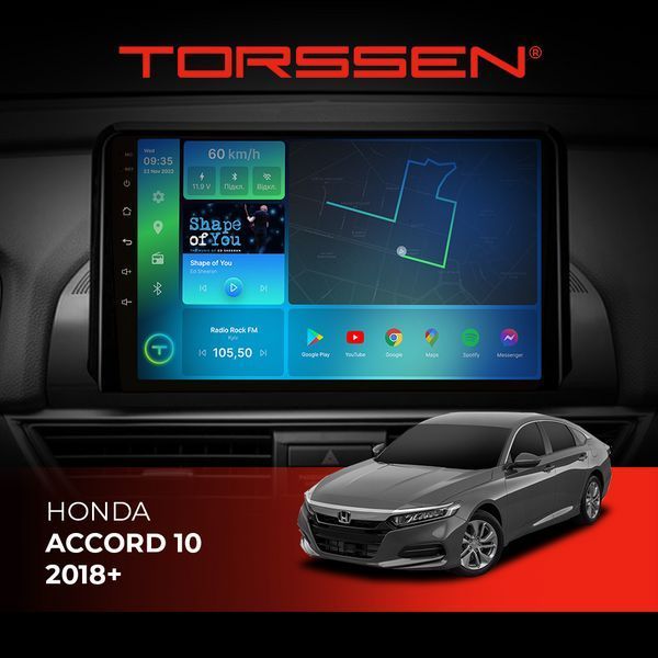 Штатна магнітола Torssen Honda Accord 10 2018+ FL10 4+64Gb 4G Carplay DSP 202306217 фото