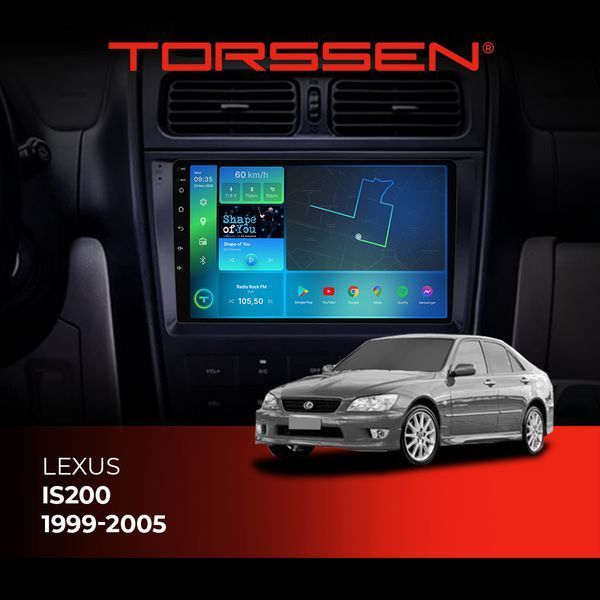 Штатная магнитола Torssen Lexus IS200 1999-2005 FL9 4+64Gb 4G Carplay DSP 202306381 фото