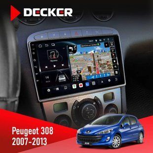 Штатна магнітола Peugeot 308 2007-2013 Silver Decker D9-011 4x64, DSP, 4G, 360 НФ-00006229 фото