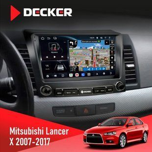 Штатна магнітола Mitsubishi Lancer X 2007-2017 Decker D9-011 4x64, DSP, 4G, 360 НФ-00009904 фото
