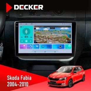 Штатна магнітола Skoda Fabia 2007-2014 Decker D10-009 4x64, DSP, 4G, 2k НФ-00008406 фото