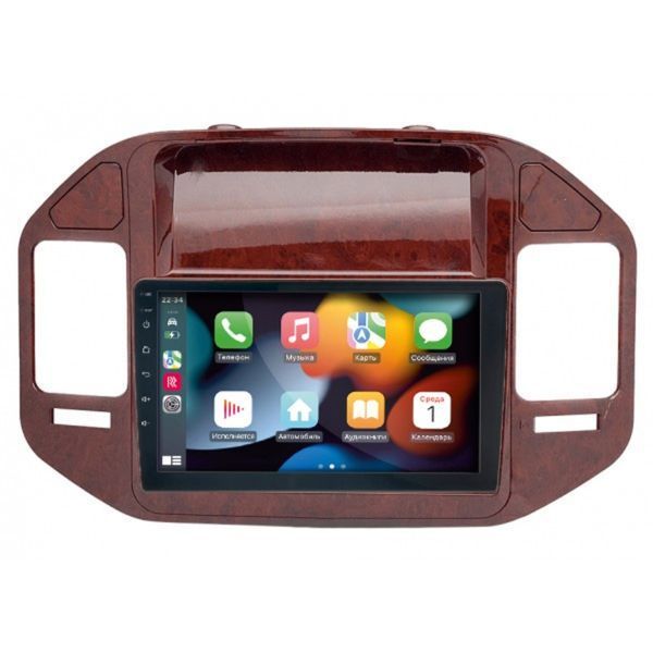 Штатная магнитола Mitsubishi Pajero 1999-2006 Wood Decker D9-009 4x64, DSP, 4G, 2k НФ-00008326 фото