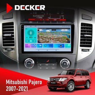 Штатна магнітола Mitsubishi Pajero 2007-2021 Decker D9-009 4x64, DSP, 4G, 2k НФ-00008325 фото