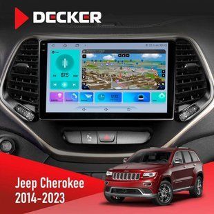 Штатна магнітола Jeep Cherokee 2014-2023 Decker D10-009 4x64, DSP, 4G, 2k НФ-00008831 фото