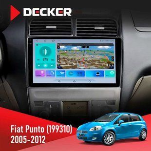 Штатна магнітола Fiat Punto, Linea 2005-2014 Decker D9-009 4x64, DSP, 4G, 2k НФ-00008696 фото