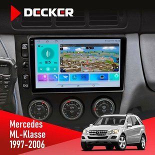 Штатна магнітола Mercedes-Benz ML-Class (W163) 1997-2006 AMP Decker D9-009 4x64, DSP, 4G, 2k НФ-00008311 фото