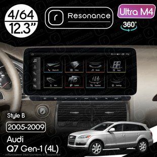 Магнитола Audi Q7 (4L) (2005-2009) Resonance Ultra M4 (7862) 4/64, 12.3" QLED, 360 (Benz Style) 037311 фото