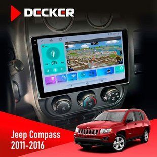 Штатна магнітола Jeep Compass, Patriot 2011-2016 Decker D10-009 4x64, DSP, 4G, 2k НФ-00008251 фото