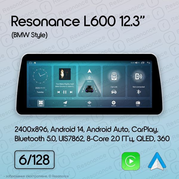 Магнитола Audi Q7 (4L) (2005-2009) Resonance L600 6/128 12.3" QLED, 360 (BMW Style) 037324 фото