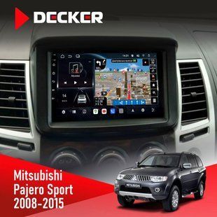 Штатна магнітола Mitsubishi Pajero Sport 2008-2015 Decker D9-011 4x64, DSP, 4G, 360 НФ-00006088 фото