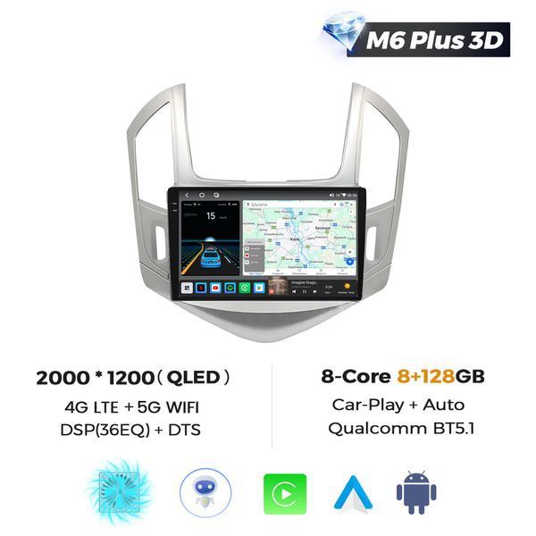 Штатна магнітола Mekede M6 Plus Chevrolet Cruze (2012-2015) CarPlay QleD 11406 фото