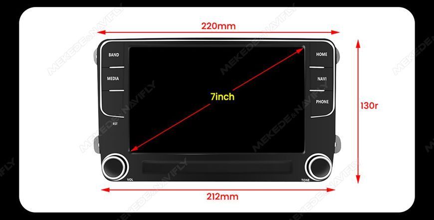 Штатная магнитола Mekede MN VW Jetta 6 2011 - 2018 7' IPS CarPlay 29841 фото