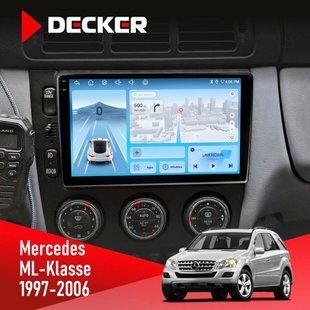 Штатна магнітола Mercedes-Benz ML-Class (W163) 1997-2006 AMP Decker D9-010 6x128, DSP, 4G, 2K НФ-00004732 фото