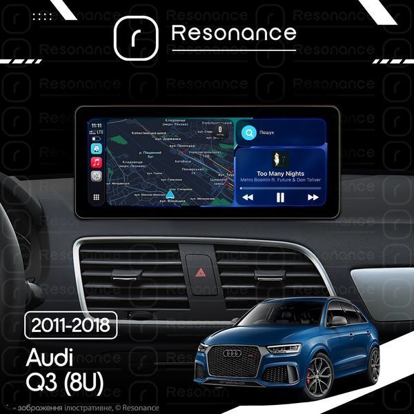 Магнітола Audi Q3 Gen-1 (8U) (2011-2018) [Low] Resonance Ultra M6 (7862) 6/128, 10.25" QLED, 360 (Audi Style) 028820 фото