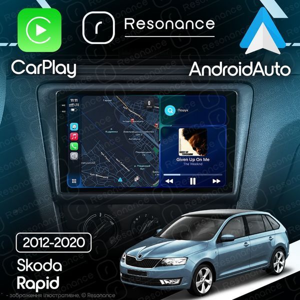 Штатная магнитола Skoda Rapid (2012-2020) Resonance Ultra S6 (7870) 6/128, 9.5" 2K QLED, 360 040936 фото