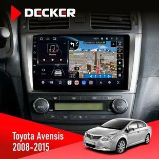 Штатна магнітола Toyota Avensis 2008-2015 Decker D9-011 4x64, DSP, 4G, 360 НФ-00006473 фото