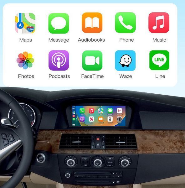 Бездротовий CarPlay та AndroidAuto для BMW 5 Series E60, E61 (2003&ndash;2010) CCC System RH-BM8807W-G фото
