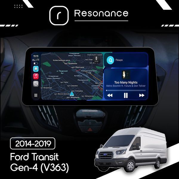 Магнітола Ford Transit Gen-4 (V363) (2014-2019) Resonance L300 4/32 12.3" QLED, 360 (BMW Style) 032079 фото