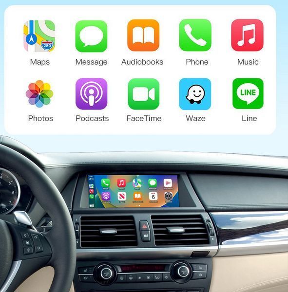 Беспроводной CarPlay и AndroidAuto для BMW X6 E71 (2008&ndash;2009) CCC System RH-BM8807W-G фото