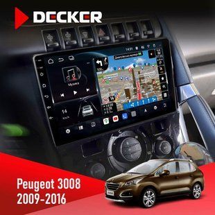 Штатна магнітола Peugeot (3008) 2009-2016 Climate Decker D9-011 4x64, DSP, 4G, 360 НФ-00006209 фото