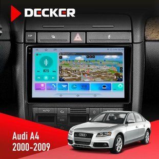 Штатна магнітола Audi A4 2000-2009 Decker D9-009 4x64, DSP, 4G, 2k НФ-00008143 фото