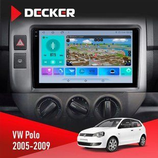 Штатна магнітола Volkswagen Polo 2005-2009 Decker D9-009 4x64, DSP, 4G, 2k НФ-00008474 фото