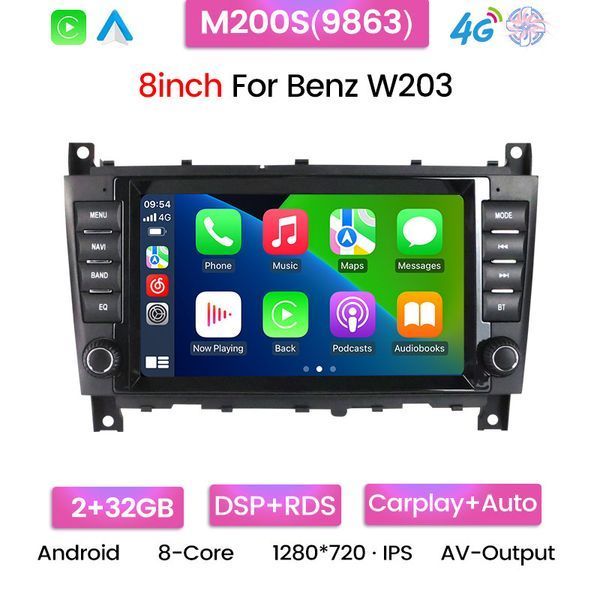 Штатная магнитола AMS MERCEDES BENZ W203 M200S 2+32Gb 7" CAA47881 фото