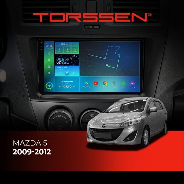 Штатная магнитола Torssen 2K Mazda 5 09-12 FL9 4+64Gb 4G Carplay DSP 202305810 фото