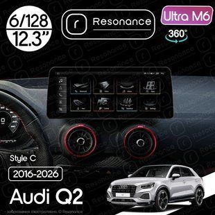 Магнитола Audi Q2 (2016-2026) Resonance Ultra M6 (7862) 6/128, 12.3" QLED, 360 (BMW Style) 037473 фото