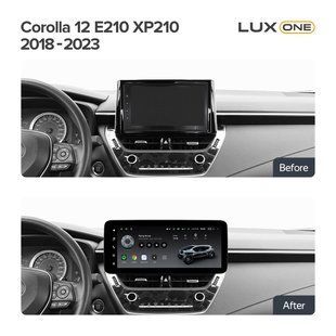 Штатна магнітола Teyes LUX ONE 6+128 Gb Toyota Corolla 12 E210 XP210 2018-2023 (A) 12.3" CAA51268 фото