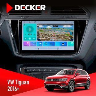 Штатна магнітола Volkswagen Tiguan 2016+ Decker D10-009 4x64, DSP, 4G, 2k НФ-00008476 фото