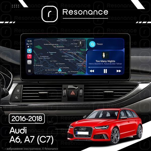 Магнитола Audi A6 Gen-4 (C7) (2016-2018) Resonance Ultra M4 (7862) 4/64, 10.25" QLED, 360 (Audi Style) 028811 фото