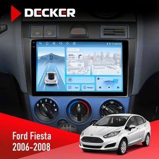 Штатна магнітола Ford Fiesta 2006-2008 Decker D9-010 6x128, DSP, 4G, 2K НФ-00004649 фото