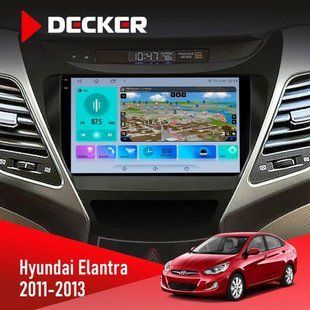 Штатна магнітола Hyundai Elantra 2011-2013 Decker D9-009 4x64, DSP, 4G, 2k НФ-00008241 фото