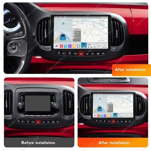 Штатна магнітола Mekede MN Fiat 500L (2012-2017) (1 Din) IPS 12083 фото