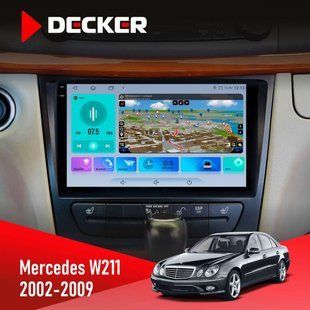 Штатна магнітола Mercedes-Benz E-Class (W211) 2002-2009 Decker D9-009 4x64, DSP, 4G, 2k НФ-00008305 фото