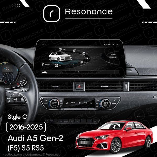 Магнітола Audi A5 Gen-2 (F5) S5 RS5 (2016-2025) Resonance Ultra M6 (7862) 6/128, 12.3" QLED, 360 (BMW Style) 035773 фото